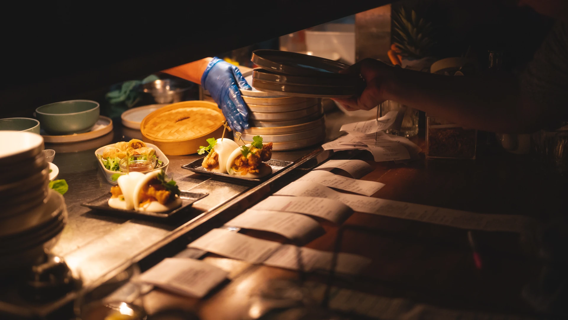Delicious Bao being crafted and ready to serve at Mr Wabi.