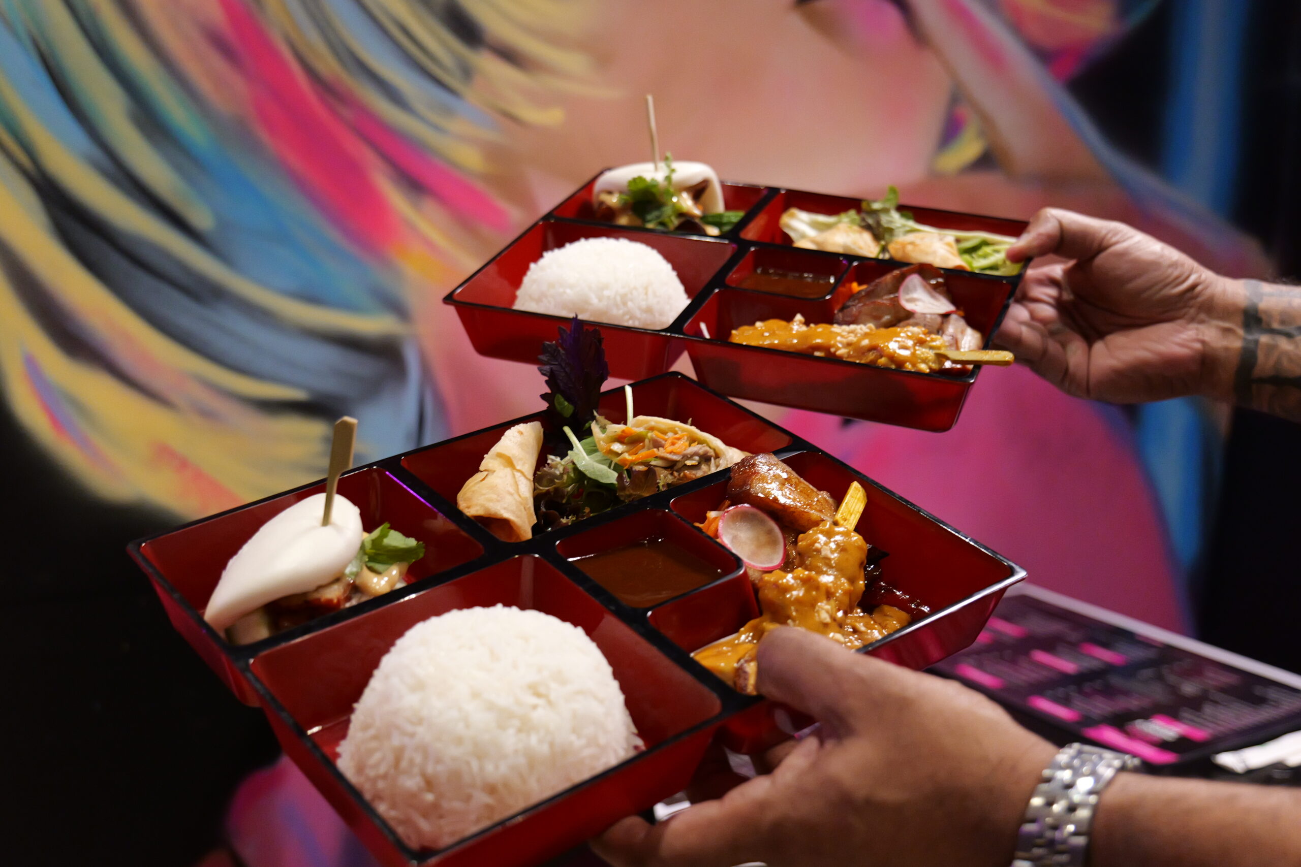 Plates of creative Asian fusion dishes at Mr. Wabi perfect for first-timers